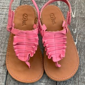 Natural Steps Pink Ruffle Sandals